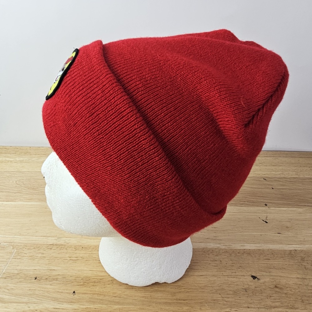 BUC-EES Bucees Bucky Beaver Mascot Red BEANIE Cuff Cap Adult One Size Hat - Picture 3 of 5
